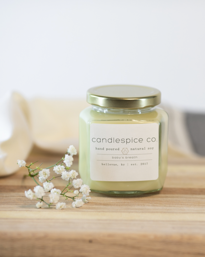 Baby Powder Scented Candle, Fresh Soy Wax Natural Candles 
